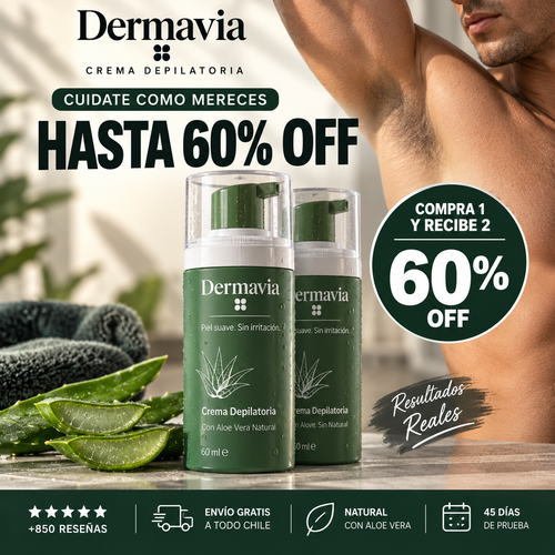 Dermavia™ Crema Depilatoria Corporal para una Piel Suave y Sin Irritación