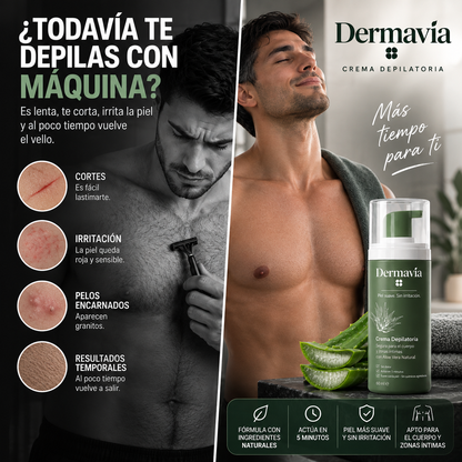 Dermavia™ Crema Depilatoria Corporal para una Piel Suave y Sin Irritación