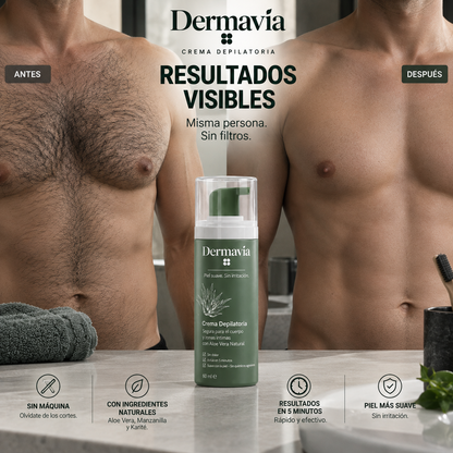 Dermavia™ Crema Depilatoria Corporal para una Piel Suave y Sin Irritación