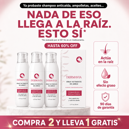 Dermavia™  Tratamiento Capilar para Recuperar Densidad desde la Raíz.