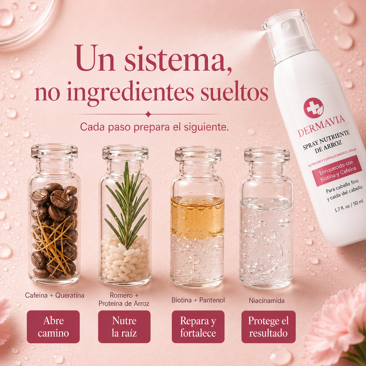 Dermavia™  Tratamiento Capilar para Recuperar Densidad desde la Raíz.